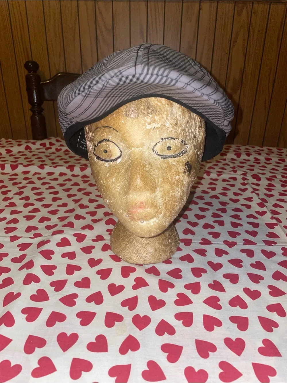 Black & gray dickies plaid newsboy scally cap (s/m)(nwt)